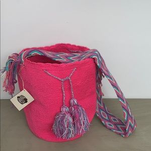 Wayuu Tribe crossbody bag pink
